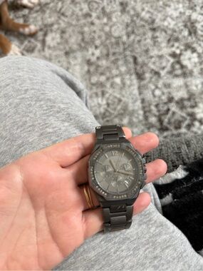 Michael Kors Gunmetal Stainless Steel Chronograph Watch
